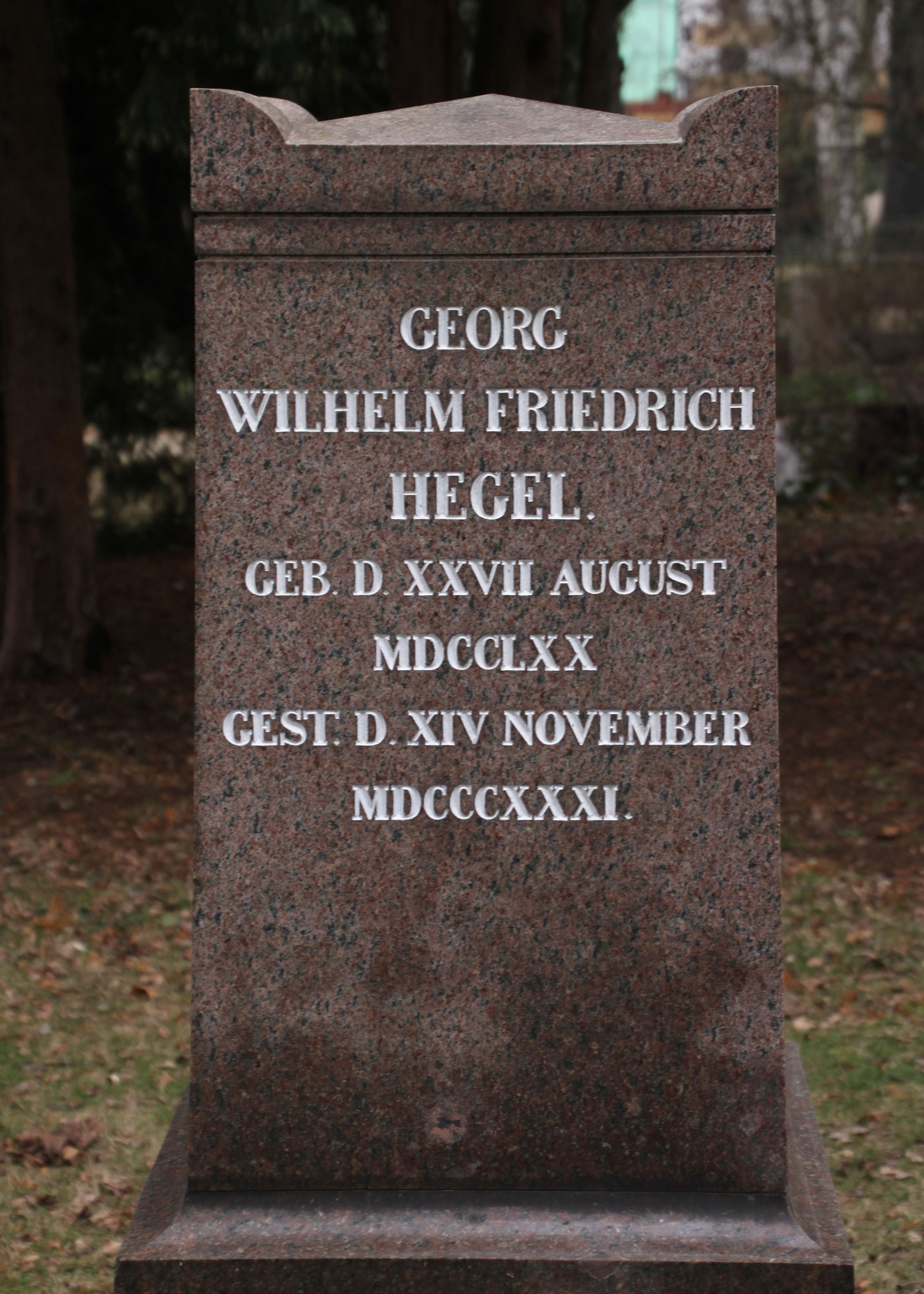 Grabstätte von Georg Wilhelm Friedrich Hegel auf dem Dorotheenstädtischen Friedhof